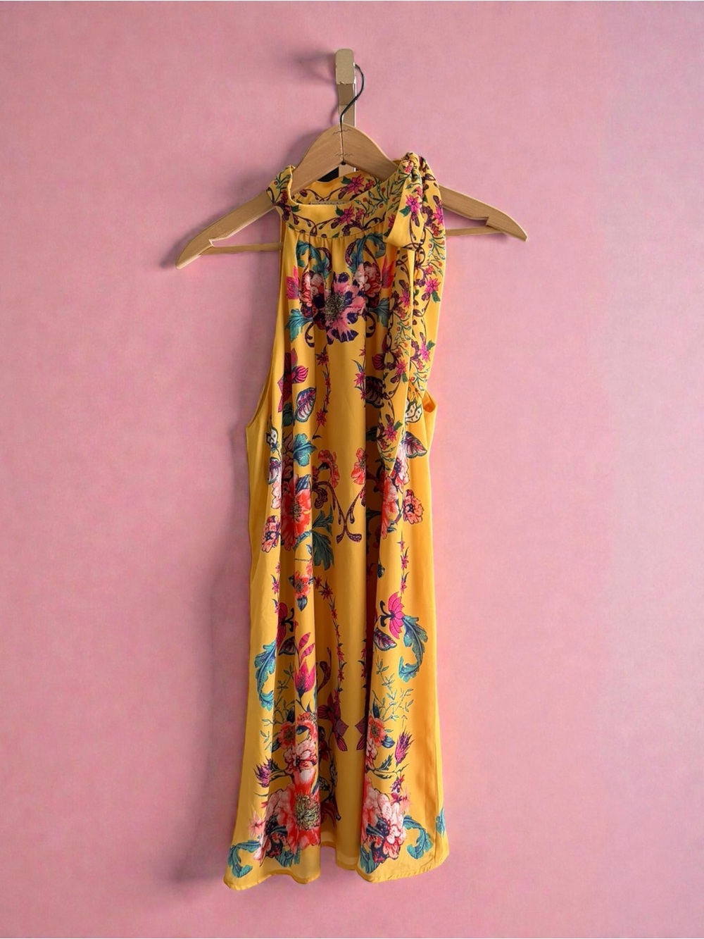 Flying Tomato Yellow Floral Midi Dress